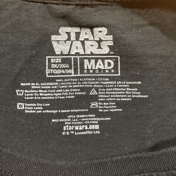 Star Wars Pink & Green Logo Graphic Tee (Men’s 3XL) • MAD Engine T-Shirt • EUC - Picture 3 of 3
